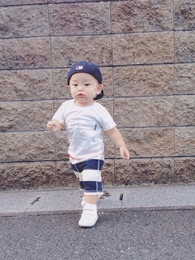 「NEWERA」｜「アイテム（その他）」を使った、yskさん（キッズ・70cm）の夏コーディネート