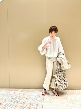 「Whim Gazette（ウィムガゼット）のアイテム（パンツ）」を使った、wgyamaguchiさん（レディース・163cm）の春コーディネート