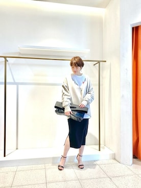 「Whim Gazette（ウィムガゼット）のアイテム（スウェット）」を使った、wgyamaguchiさん（レディース・163cm）の春コーディネート