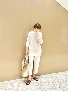 「Whim Gazette（ウィムガゼット）のアイテム（パンツ）」を使った、wgyamaguchiさん（レディース・163cm）の春コーディネート