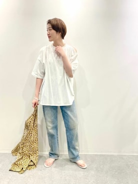 「Whim Gazette（ウィムガゼット）のアイテム（パンツ）」を使った、wgyamaguchiさん（レディース・163cm）の夏コーディネート