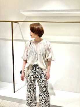 「Whim Gazette（ウィムガゼット）のアイテム（パンツ）」を使った、wgyamaguchiさん（レディース・163cm）の夏コーディネート