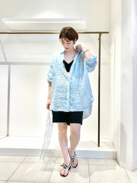 「Whim Gazette（ウィムガゼット）のアイテム（パンツ）」を使った、wgyamaguchiさん（レディース・163cm）の夏コーディネート