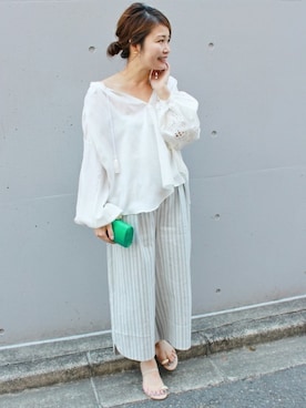 「FIGARO Paris（フィガロパリ）のアイテム（シャツ/ブラウス）」を使った、ayaさん（レディース・166cm）の冬コーディネート