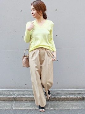 「FIGARO Paris（フィガロパリ）のアイテム」を使った、ayaさん（レディース・166cm）の冬コーディネート