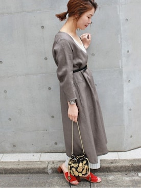 「FIGARO Paris（フィガロパリ）のアイテム（アクセサリー）」を使った、ayaさん（レディース・166cm）の春コーディネート