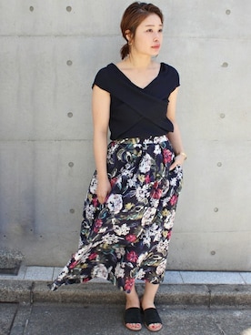 「MAURO de BARI（マウロディバリ）のアイテム」を使った、ayaさん（レディース・166cm）の春コーディネート