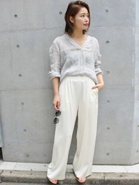 「MAURO de BARI（マウロディバリ）のアイテム」を使った、ayaさん（レディース・166cm）の春コーディネート