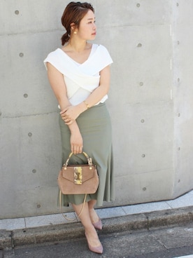 「FIGARO Paris（フィガロパリ）のアイテム」を使った、ayaさん（レディース・166cm）の夏コーディネート