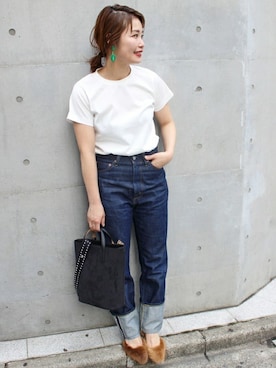 「FIGARO Paris（フィガロパリ）のアイテム」を使った、ayaさん（レディース・166cm）の夏コーディネート