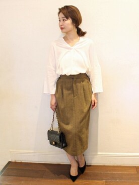「FIGARO Paris（フィガロパリ）のアイテム」を使った、ayaさん（レディース・166cm）の夏コーディネート
