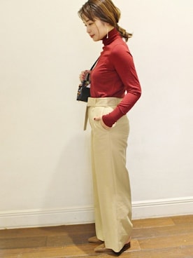 「FIGARO Paris（フィガロパリ）のアイテム」を使った、ayaさん（レディース・166cm）の秋コーディネート