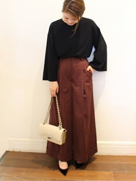 「FIGARO Paris（フィガロパリ）のアイテム」を使った、ayaさん（レディース・166cm）の秋コーディネート