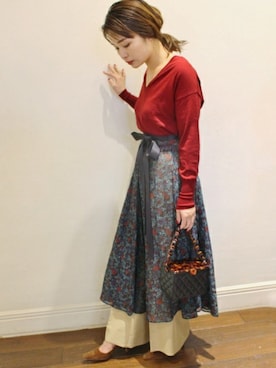 「FIGARO Paris（フィガロパリ）のアイテム」を使った、ayaさん（レディース・166cm）の秋コーディネート