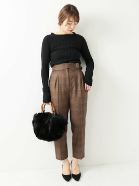 「FIGARO Paris（フィガロパリ）のアイテム」を使った、ayaさん（レディース・166cm）の秋コーディネート