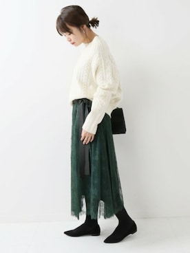 「FIGARO Paris（フィガロパリ）のアイテム」を使った、ayaさん（レディース・166cm）の冬コーディネート