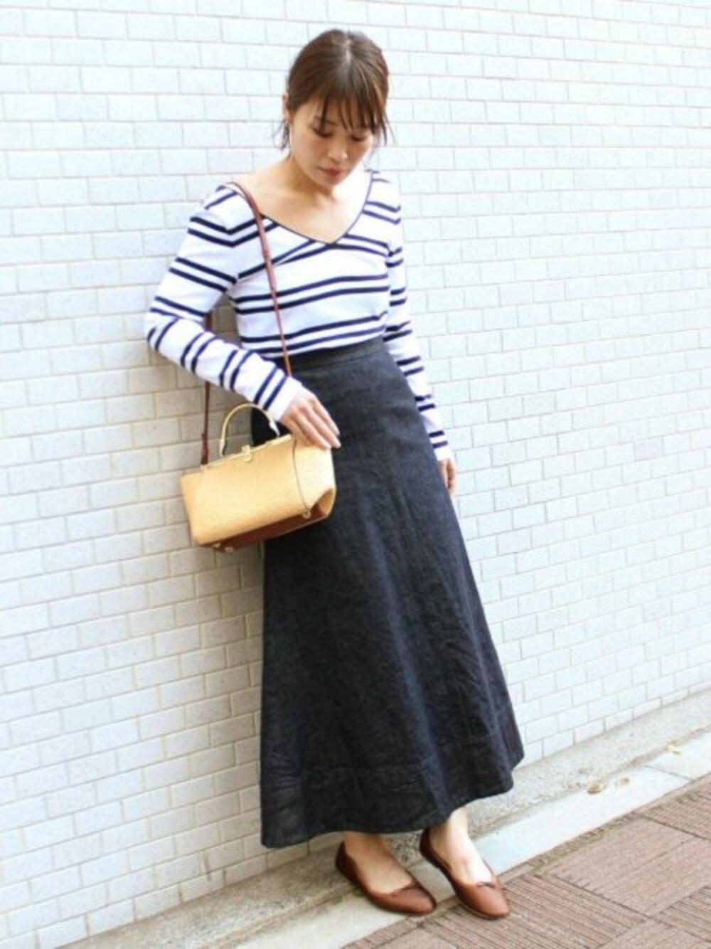 【新品未使用】タグ付き‼️　ヴェルメイユパーイエナ　デニムスカート　ロングスカート VERMEIL par iena（ヴェルメイユパーイエナ）の「デニムロングスカート