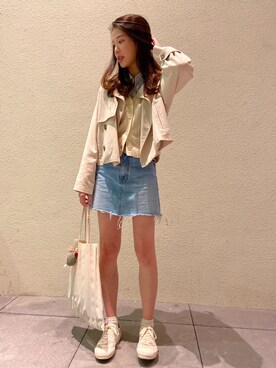 「KANGOL（カンゴール）のアイテム（その他アウター）」を使った、Pennyさん（レディース・163cm）の秋コーディネート