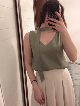 「NOBRAND」｜PACKYさん（レディース・160cm）の夏コーディネート