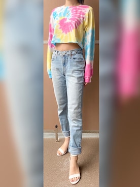 「ボーイフレンドデニム」｜「アイテム（その他）」を使った、Haruka♡さん（レディース・158cm）の秋コーディネート