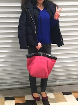 「Te chichi（テチチ）のアイテム（ダウンジャケット/コート）」を使った、ちゃんぽんさん（レディース・158cm）の冬コーディネート