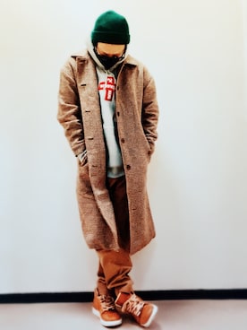 「RIPNDIP（リップンディップ）のアイテム（帽子）」を使った、kingdom0710さん（メンズ・174cm）の冬コーディネート