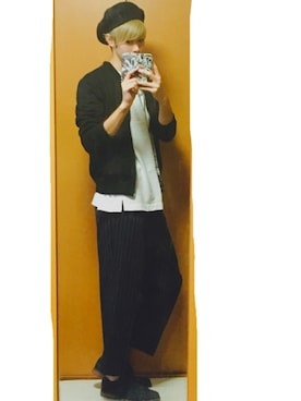 「NIRVANA（ニルヴァーナ）のアイテム（ジャケット/アウター）」を使った、し  ん  や  りさん（メンズ・184cm）の春コーディネート