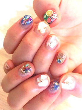 「アイテム（ハンドケア/ハンドクリーム、シルバー系）」を使った、ＯＯQＩMさん（レディース・153cm）の夏コーディネート