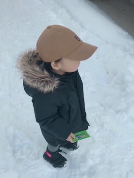 「ZARA KIDS」｜「アイテム（ダウンジャケット/コート）」を使った、haruさん（キッズ・90cm）の冬コーディネート