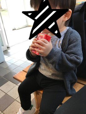 「H&M（エイチ・アンド・エム）のアイテム（その他アウター）」を使った、haruさん（キッズ・90cm）の冬コーディネート