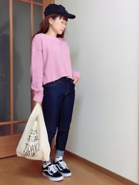 あゆさんの「カットオフSkinny Denim」を使ったコーディネート