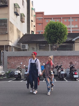 「Filter017（フィルターゼロイチナナ）のアイテム（帽子）」を使った、安妮さん（レディース・152cm）の春コーディネート