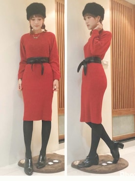 「スプリングSENSEOFPLACE」｜「アイテム（ワンピース/ドレス）」を使った、208さん（レディース・163cm）の春コーディネート
