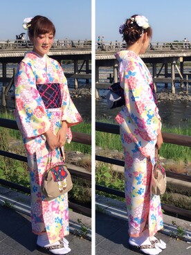 「RAW EDGE（ローエッヂ）のアイテム」を使った、208さん（レディース・163cm）の春コーディネート