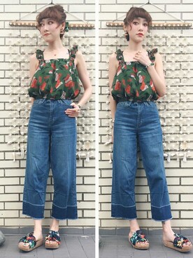 208さん（レディース・163cm）の夏コーディネート