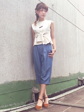 208さん（レディース・163cm）の夏コーディネート