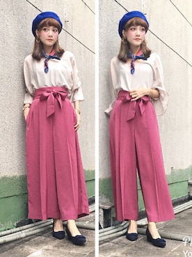 「ORiental TRaffic(ORiental TRaffic)」｜「アイテム（ハンチング/ベレー帽）」を使った、208さん（レディース・163cm）の秋コーディネート