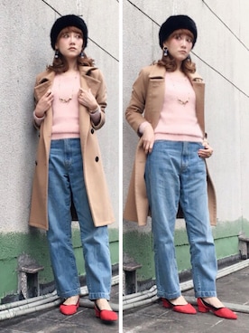 208さん（レディース・163cm）の冬コーディネート