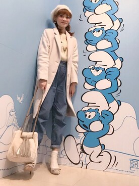 「アーバンリサーチ」｜「アイテム（ハンチング/ベレー帽）」を使った、208さん（レディース・163cm）の冬コーディネート