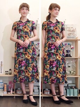 「ORiental TRaffic(ORiental TRaffic)」｜「アイテム（シャツワンピース）」を使った、208さん（レディース・163cm）の春コーディネート