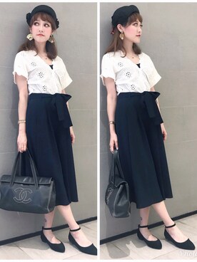 「chanel」｜「アイテム（ハンチング/ベレー帽）」を使った、208さん（レディース・163cm）の夏コーディネート