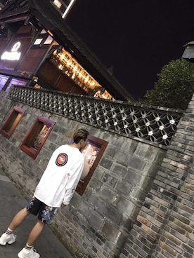 「RIPNDIP（リップンディップ）のアイテム（パンツ）」を使った、Stirlingさん（メンズ・180cm）の冬コーディネート