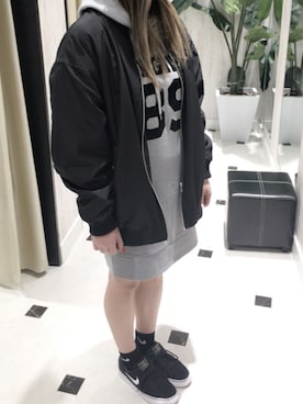 「SpRay PREMIUM（スプレイプレミアム）のアイテム（ブルゾン）」を使った、YUさん（レディース・156cm）の春コーディネート