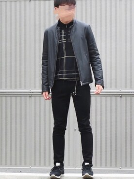 「SPINNS(スピンズ)のアイテム(その他小物)」を使った、MIYAさん(メンズ・165cm)の冬コーディネート