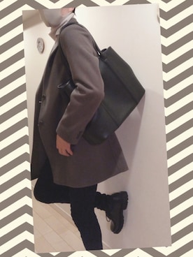 「H&M（エイチ・アンド・エム）のアイテム（ローファー）」を使った、MANABUさん（メンズ・177cm）の冬コーディネート