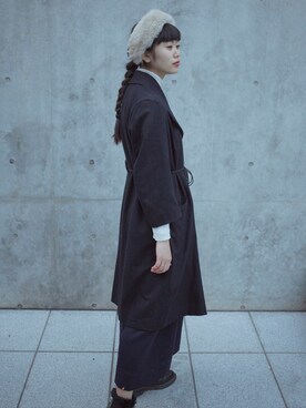 「くつした」｜「アイテム（ブーツ）」を使った、も も かさん（レディース・168cm）の冬コーディネート