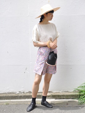 「REALITY STUDIO（リアリティスタジオ）のアイテム」を使った、も も かさん（レディース・168cm）の夏コーディネート