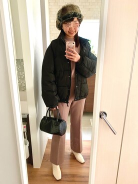 「フライトハット」｜Pentas🦋さん（レディース・163cm）の冬コーディネート