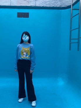 「FR2」｜「アイテム（スラックス）」を使った、Pentas🦋さん（レディース・163cm）の春コーディネート