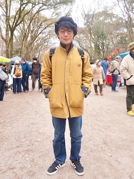 「A.P.C.」｜「アイテム（ハンチング/ベレー帽）」を使った、Ryugo Ichiiさん（メンズ・165cm）の春コーディネート